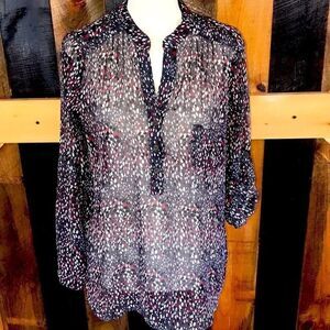 Alice Blue for Stitch Fix sheer tunic top, size M